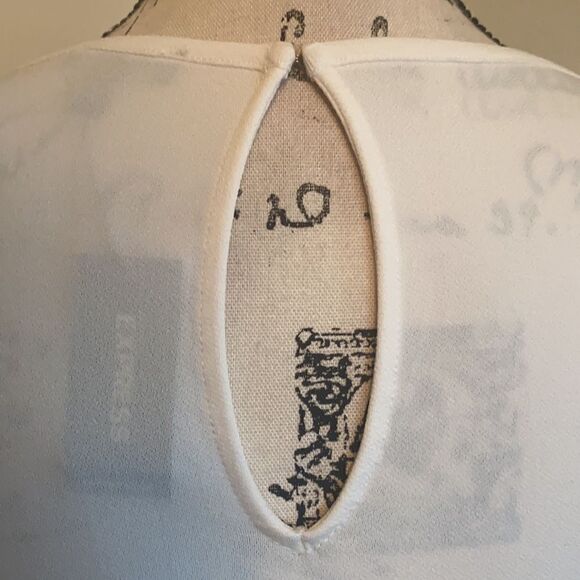 Express Off White Sheer Style Top - Picture 8 of 13